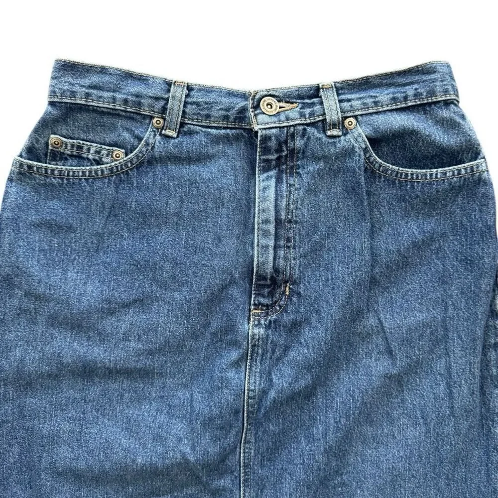Liz Claiborne Women's Vintage Denim Maxi Skirt Blue Size 8